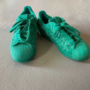 Green Adidas shoes
